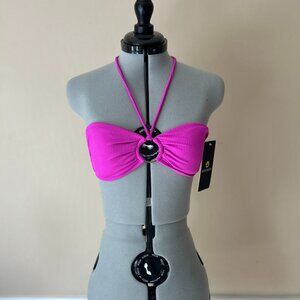 Body Glove Marissa Bandeau Style Bikini Top | Fuscia Ibiza Pink | Small NWT
